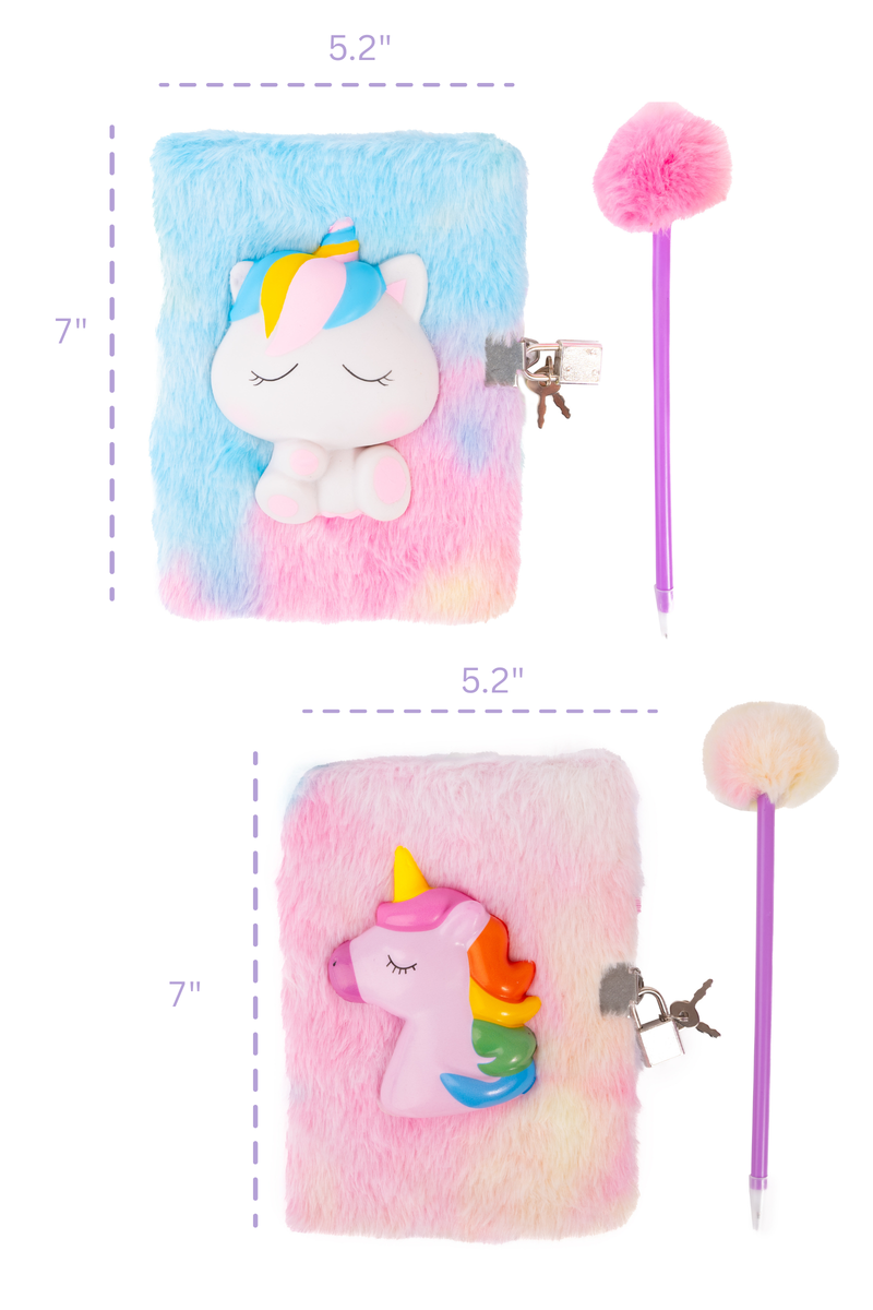 Furry Friends Squishy Journal, Unicorn 1 Piece