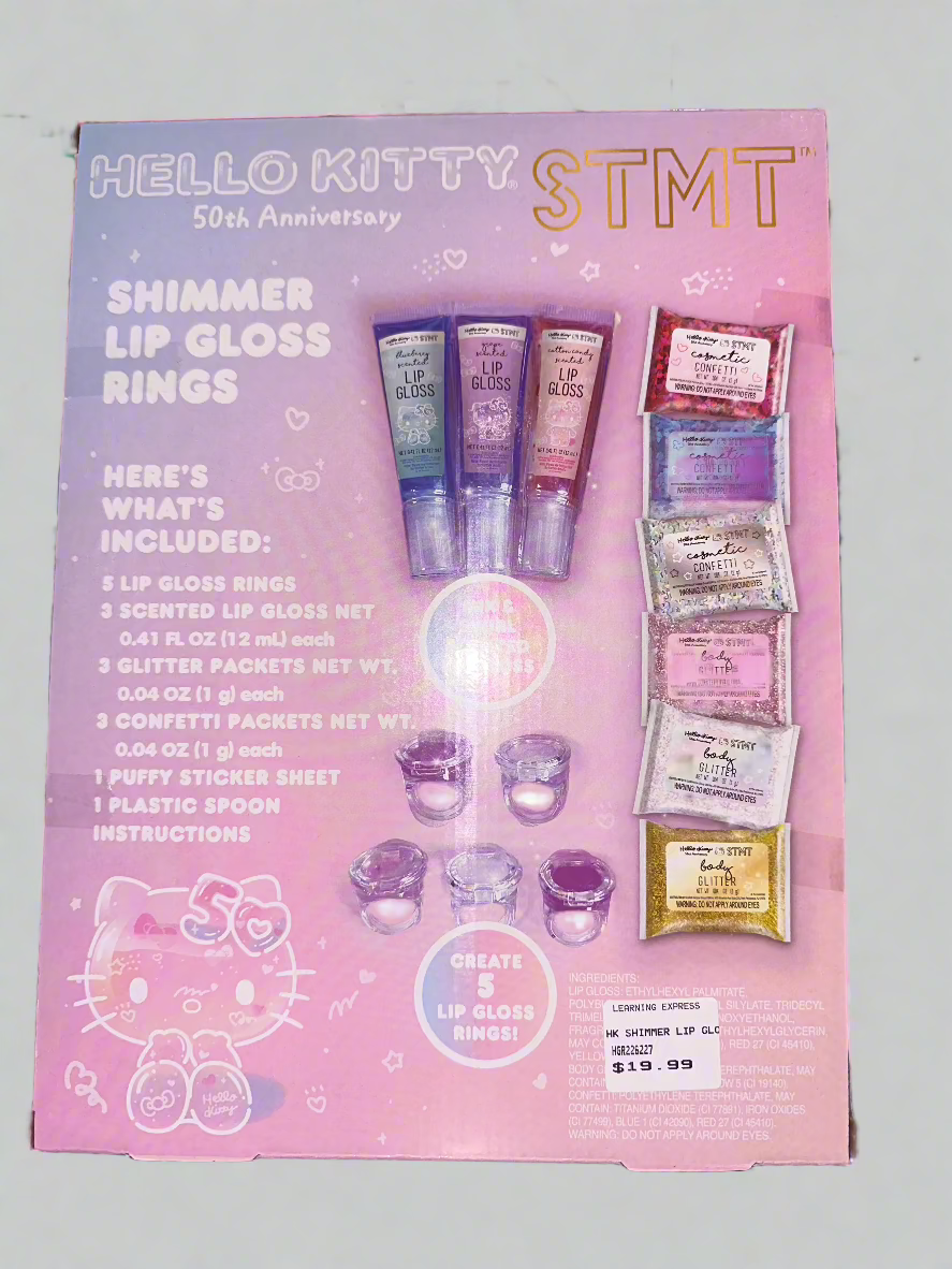 Hello Kitty Shimmer Lip Gloss Rings