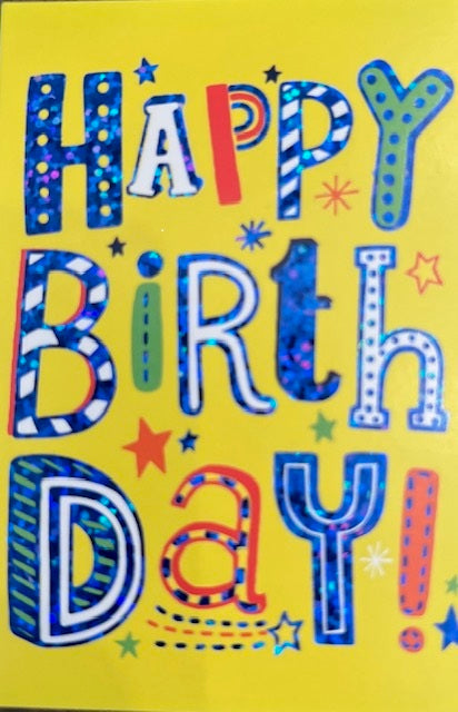 CARD SMALL: HAPPY BIRTHDAY ENCLOSURE CARD