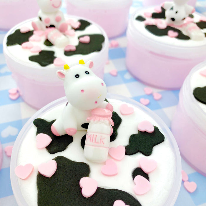 Kawaii Straw Dairy Cow Slime
