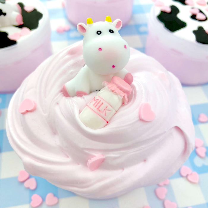 Kawaii Straw Dairy Cow Slime