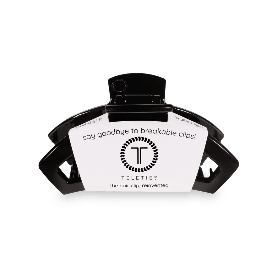 Teleties Open Medium Hair Clip Jet Black