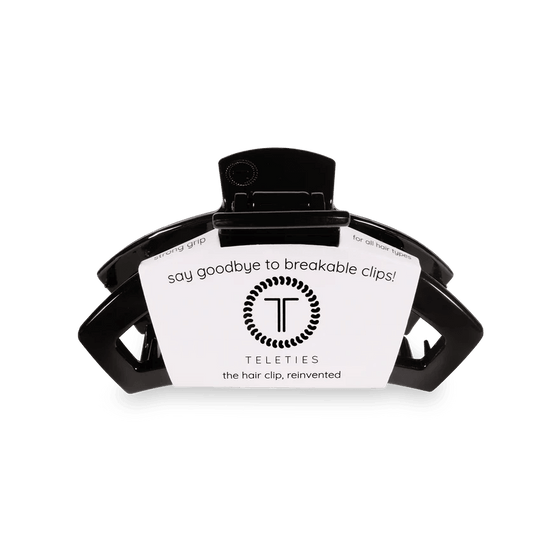 Teleties Open Medium Hair Clip Jet Black