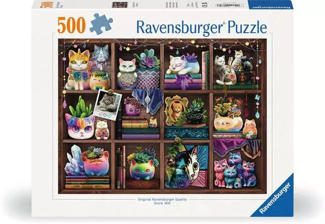 Cubby Cats and Succulents 500 Piece Puzzles