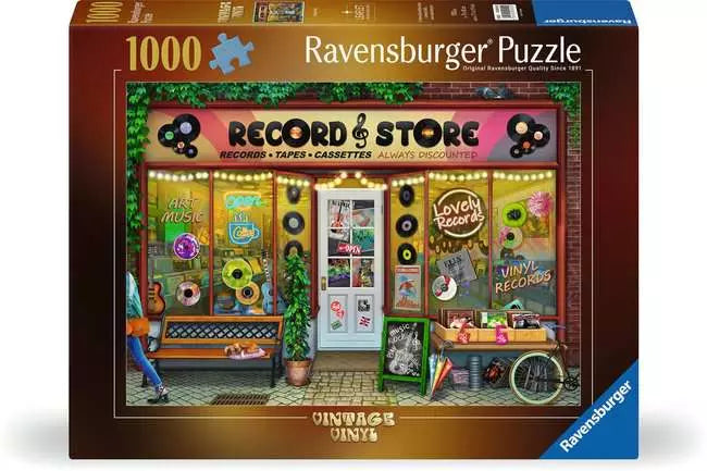 Vintage Record Shop 1000 Piece Puzzle
