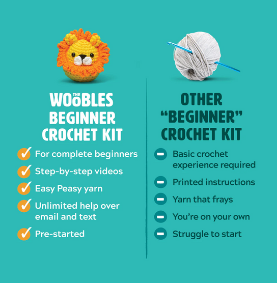 Woobles Wally the Koala Crochet Kit for Beginners