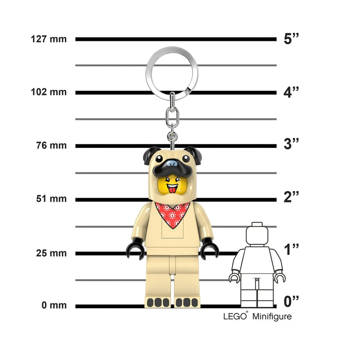 LEGO Pug Costume Guy Keychain Light KE213H