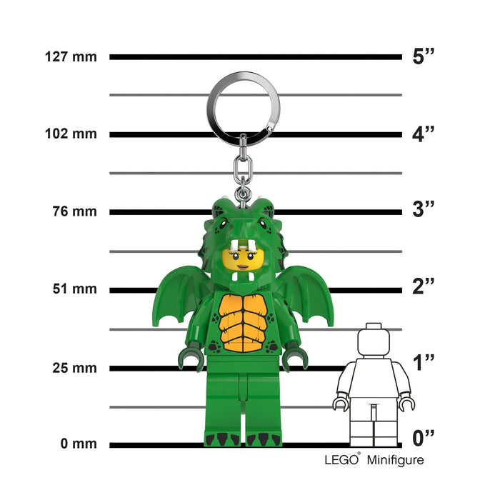 LEGO Green Dragon Costume Girl Keychain Light KE224H