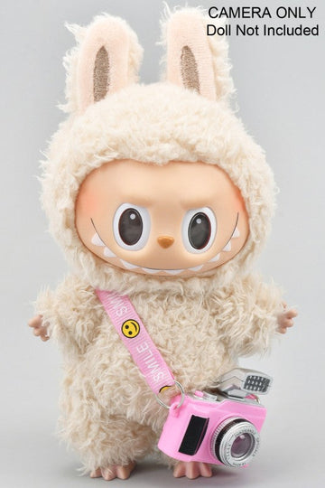 Labubu Pink Camera with Strap Accessory