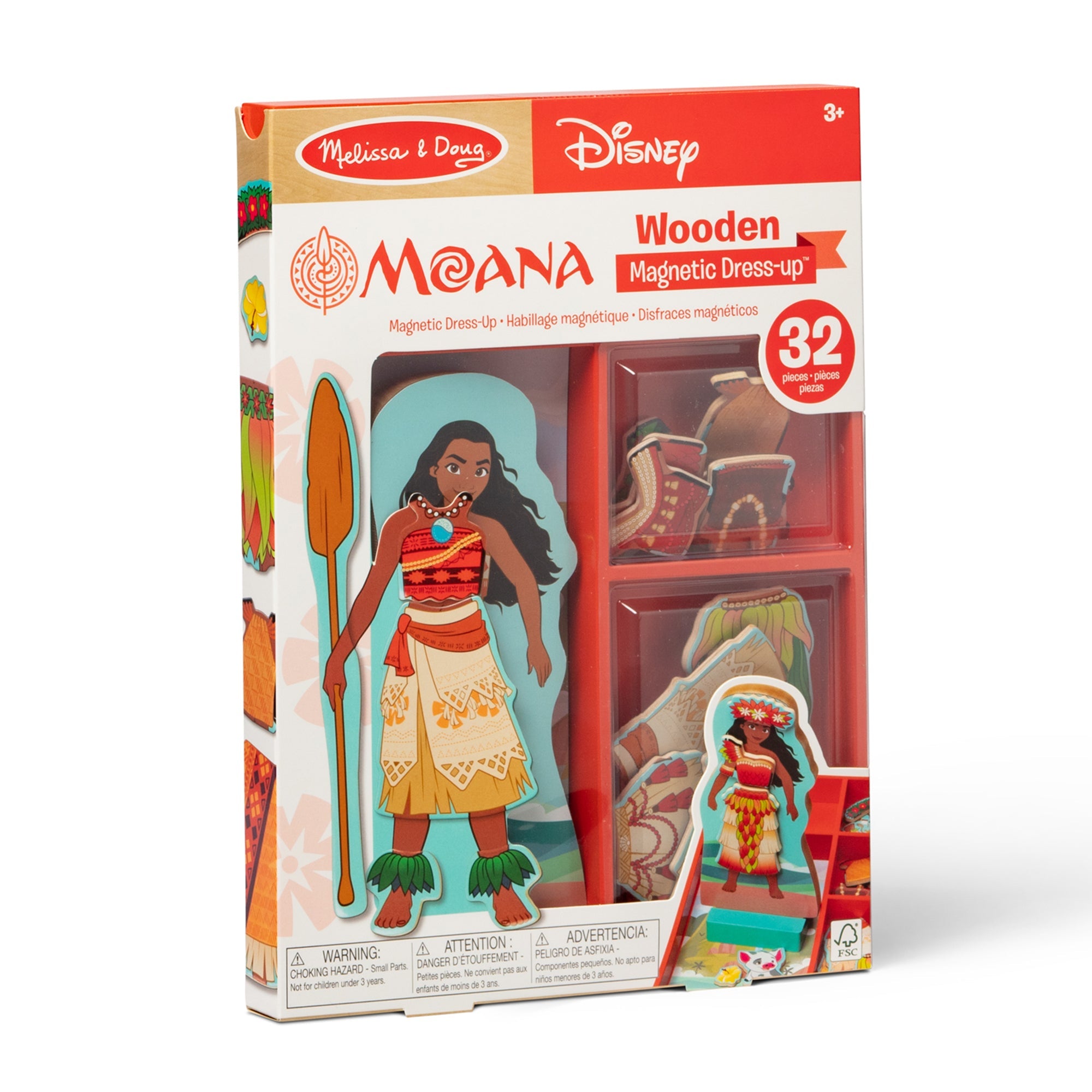 Melissa & Doug Disney Magnetic Dress Up Moana Wooden Set