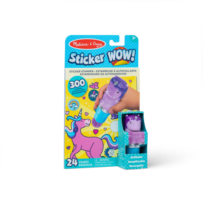 Melissa & Doug Sticker WOW! Activity Pad & Sticker Stamper Purple Unicorn