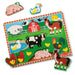 Melissa & Doug Farm Peg Puzzle 8-Piece Wooden Toy