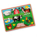 Melissa & Doug Farm Peg Puzzle 8-Piece Wooden Toy