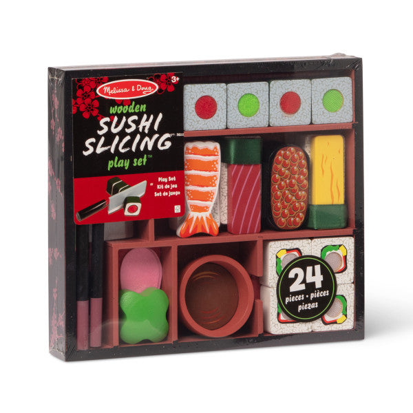Melissa & Doug Sushi Slicing Playset 24-Piece Wooden Toy
