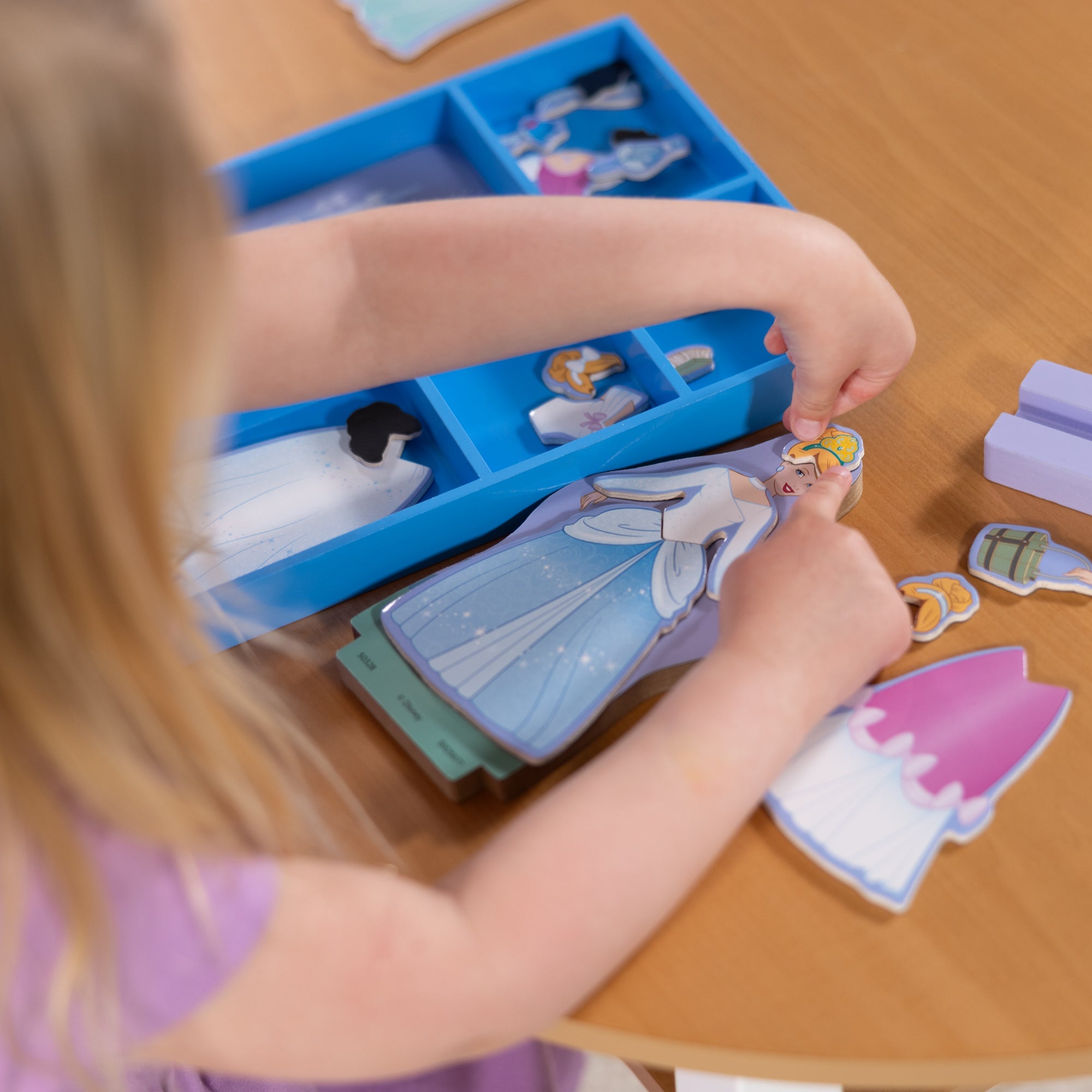 Melissa & Doug Disney Magnetic Dress Up Cinderella Wooden Doll Set