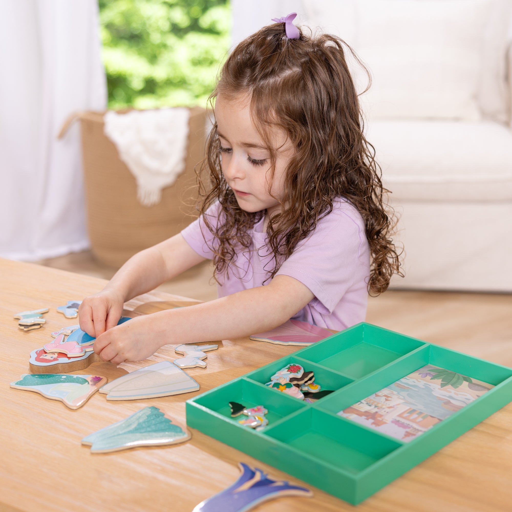 Melissa & Doug Disney Magnetic Dress Up Ariel Wooden Doll Set