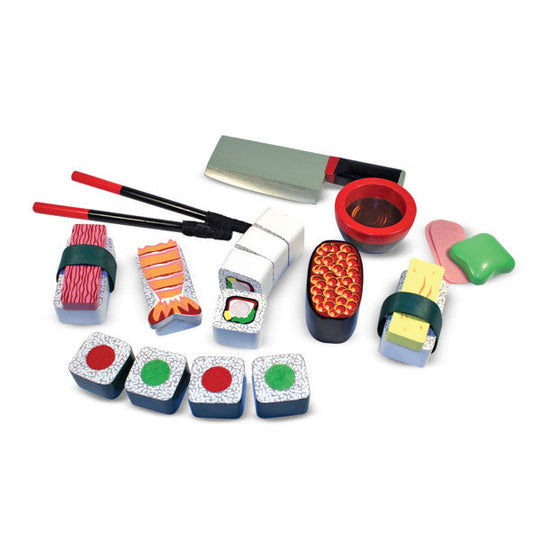 Melissa & Doug Sushi Slicing Playset 24-Piece Wooden Toy