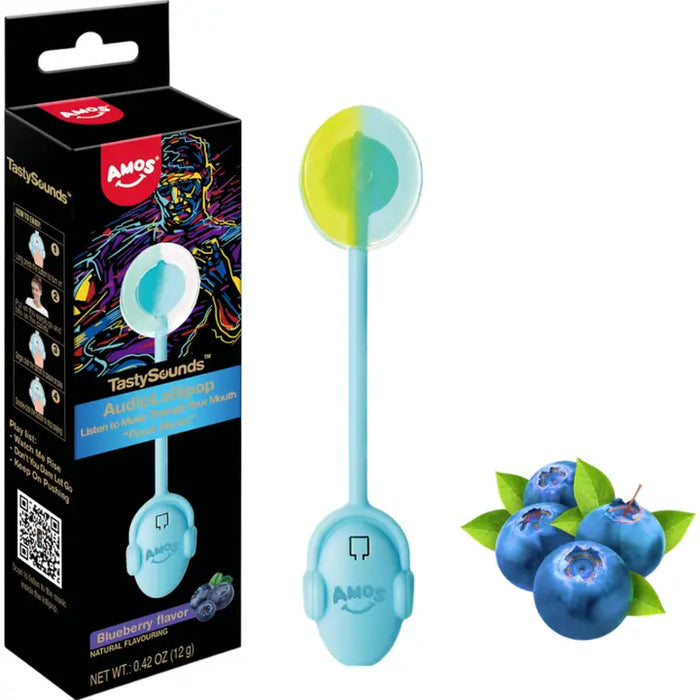 Amos Musical Audio Singing Lollipop Blueberry Flavor Candy