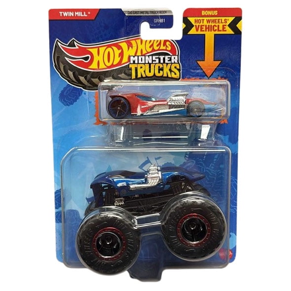 Mattel - Hot Wheels Monster Truck & Car - TWIN MILL