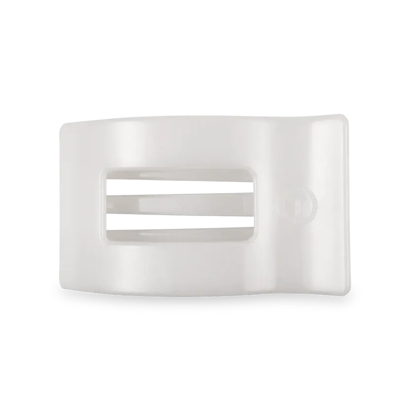 Teleties Medium Flat Rectangle Hair Clip Coconut White