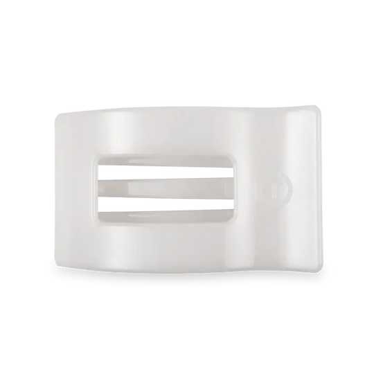 Teleties Medium Flat Rectangle Hair Clip Coconut White