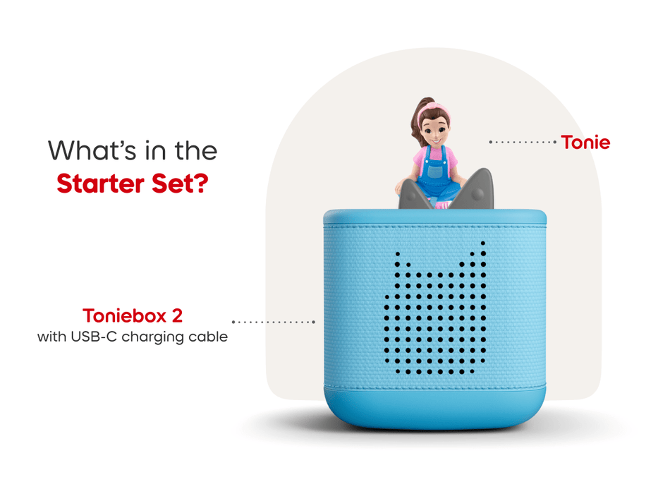 Ms. Rachel Toniebox 2 Sky Blue Starter Set: Screen-Free Interactive Audio Player for Kids
