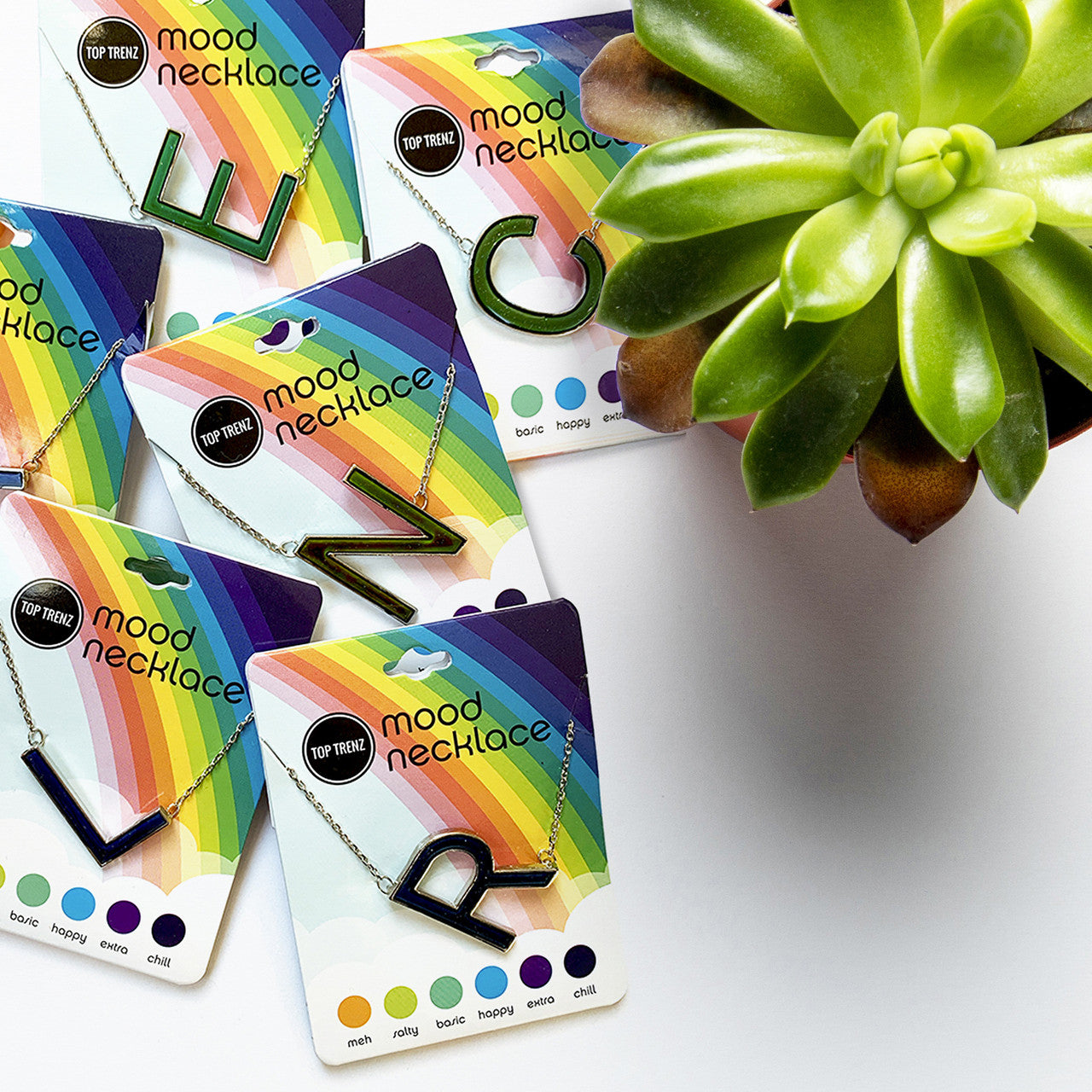 Mood Changing Initial Necklaces