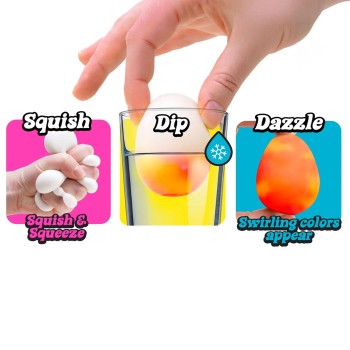 NeeDoh Dippin' Dazzler Eggs- Colour Changing Egg Easter Fidget Toy