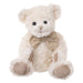 Noah Soft Cream Plush Teddy Bear Toy | Snuggly Tan Bow Cuddly Companion Friend