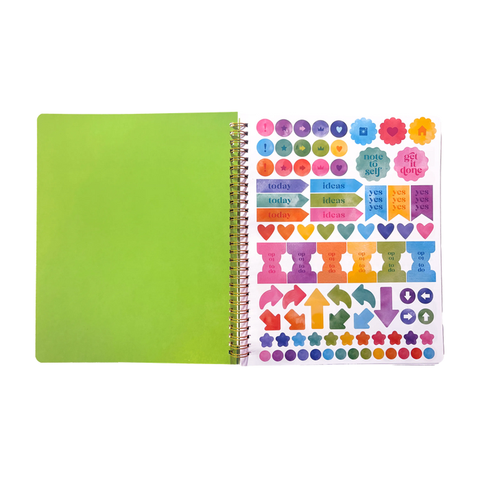 OOLY Artful Notes Wildscape Reverse Coloring Notebook 100 Pages