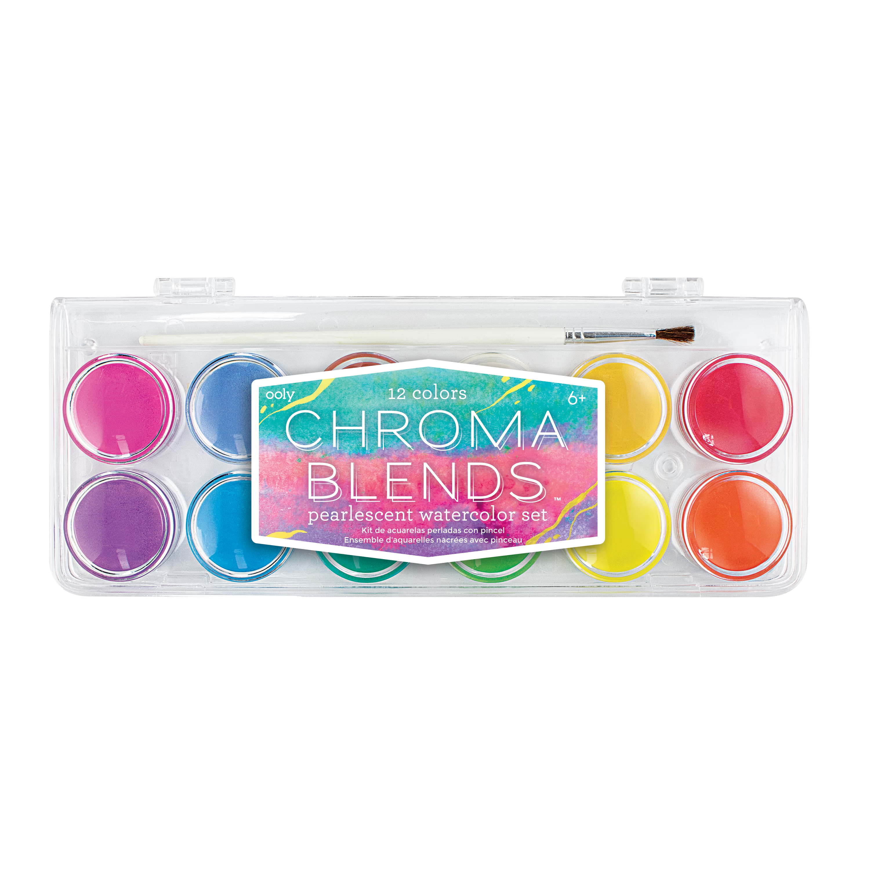 OOLY Chroma Blends Watercolor Paint Set Pearlescent 12 Colors
