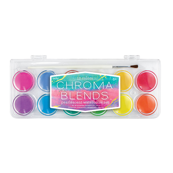 OOLY Chroma Blends Watercolor Paint Set Pearlescent 12 Colors