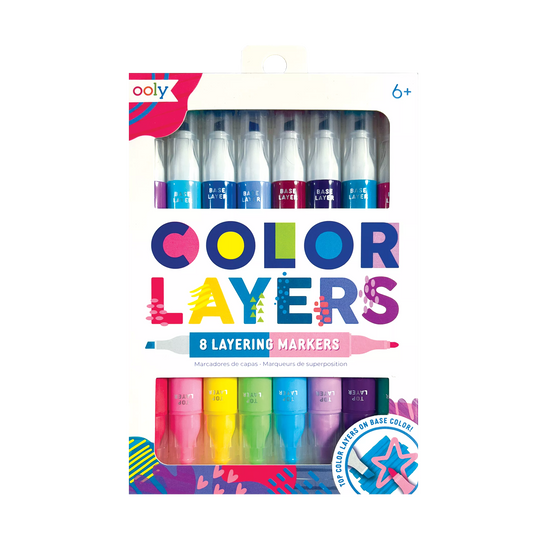 OOLY Color Layers Double Ended Layering Markers Set of 8