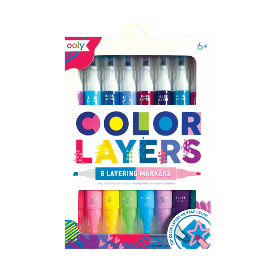 OOLY Color Layers Double Ended Layering Markers Set of 8