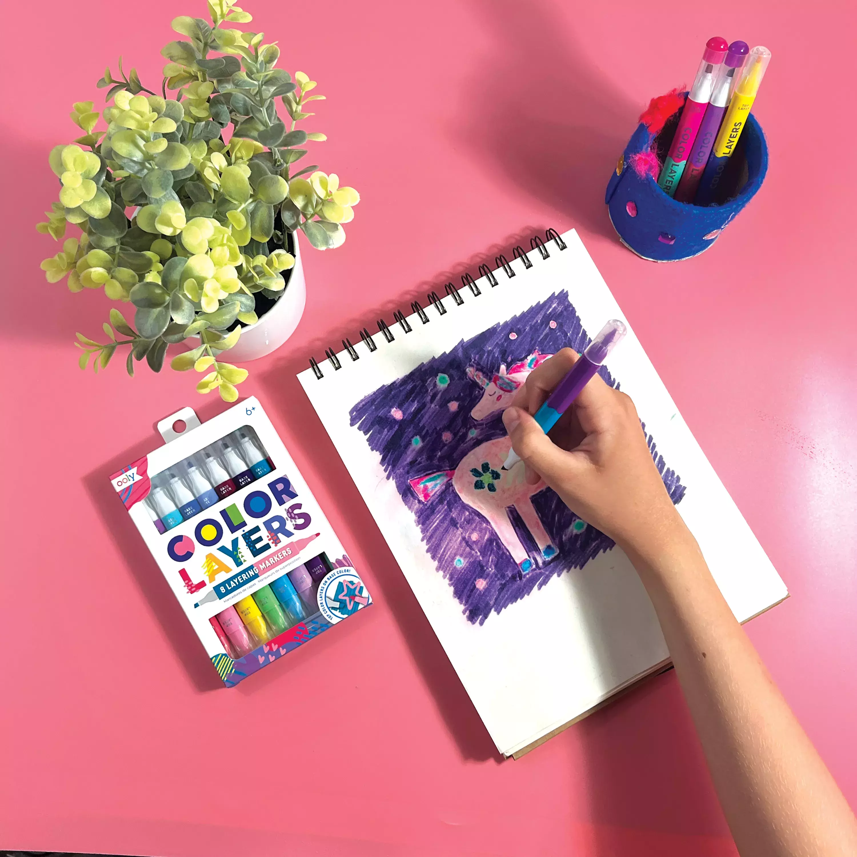 OOLY Color Layers Double Ended Layering Markers Set of 8