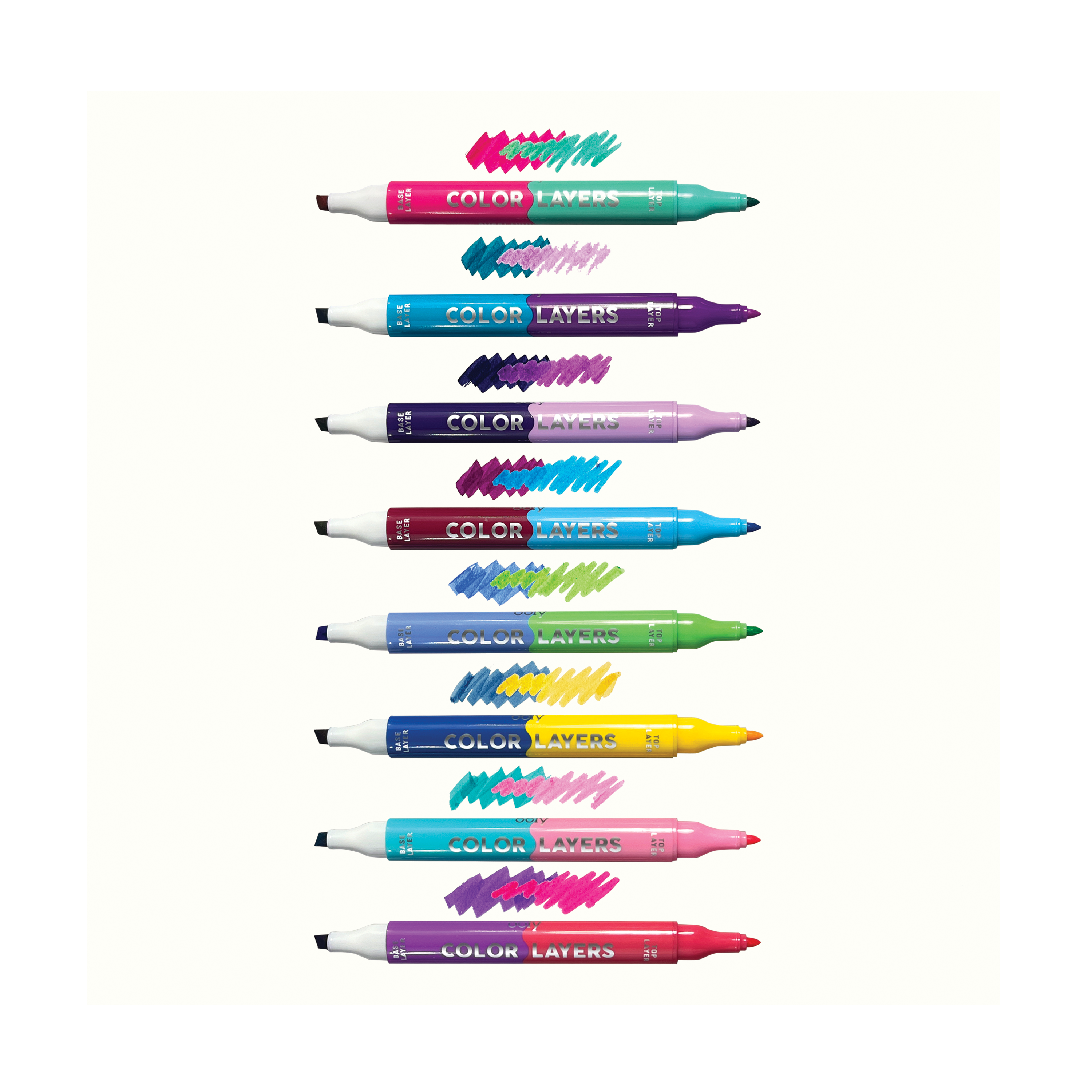 OOLY Color Layers Double Ended Layering Markers Set of 8
