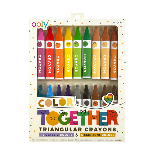 OOLY Color Together Triangular Crayons 18 Pack Skin Tone
