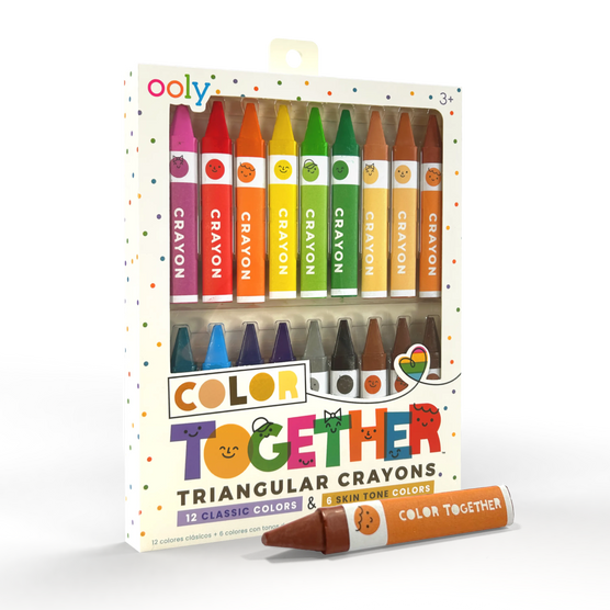 OOLY Color Together Triangular Crayons 18 Pack Skin Tone