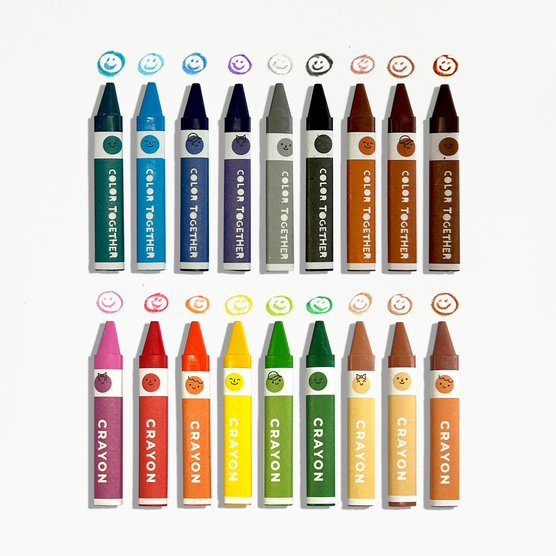 OOLY Color Together Triangular Crayons 18 Pack Skin Tone