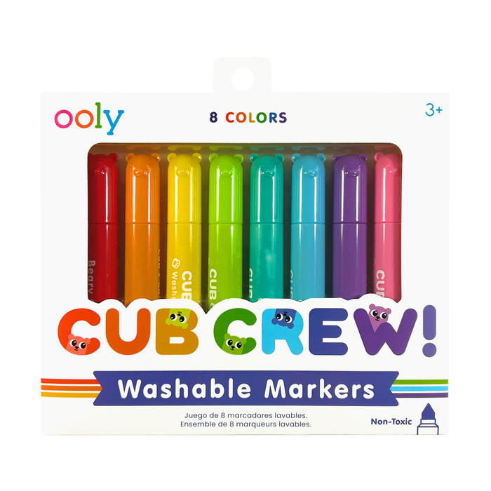 OOLY Cub Crew Washable Markers Set of 8 Vibrant Colors