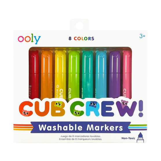 OOLY Cub Crew Washable Markers Set of 8 Vibrant Colors