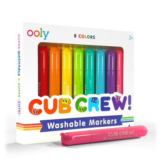 OOLY Cub Crew Washable Markers Set of 8 Vibrant Colors