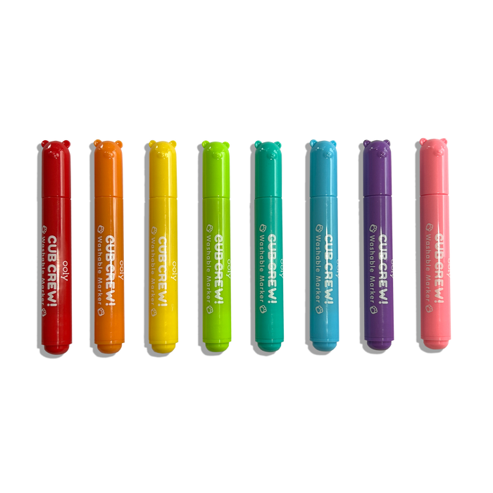 OOLY Cub Crew Washable Markers Set of 8 Vibrant Colors