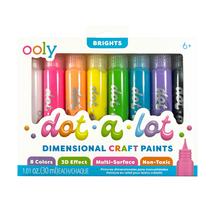 OOLY Dot-a-Lot 3D Dimensional Craft Paint Set 8ct