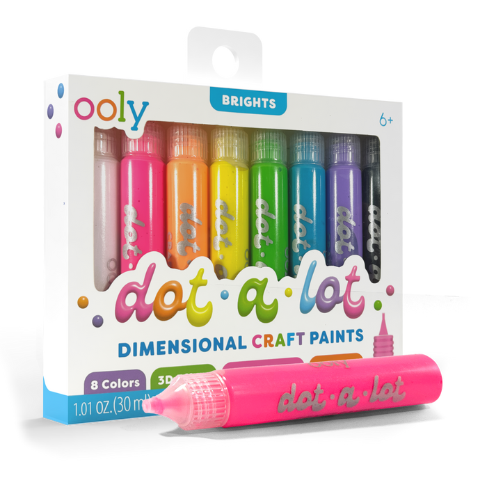 OOLY Dot-a-Lot 3D Dimensional Craft Paint Set 8ct