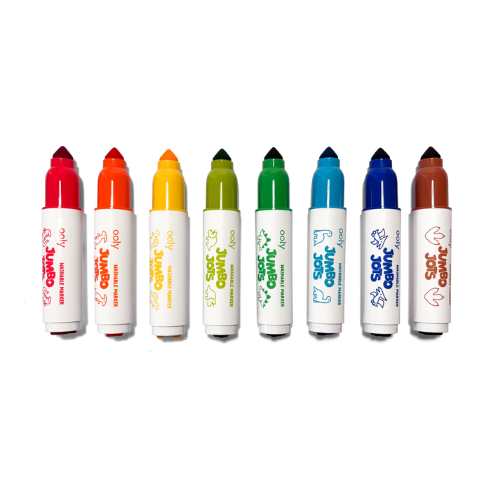 OOLY Jumbo Jots Dinosaur Dual Tip Stamp Markers 8-Piece Set