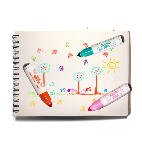 Jumbo Jots Dual Tip Cone and Stamp Markers