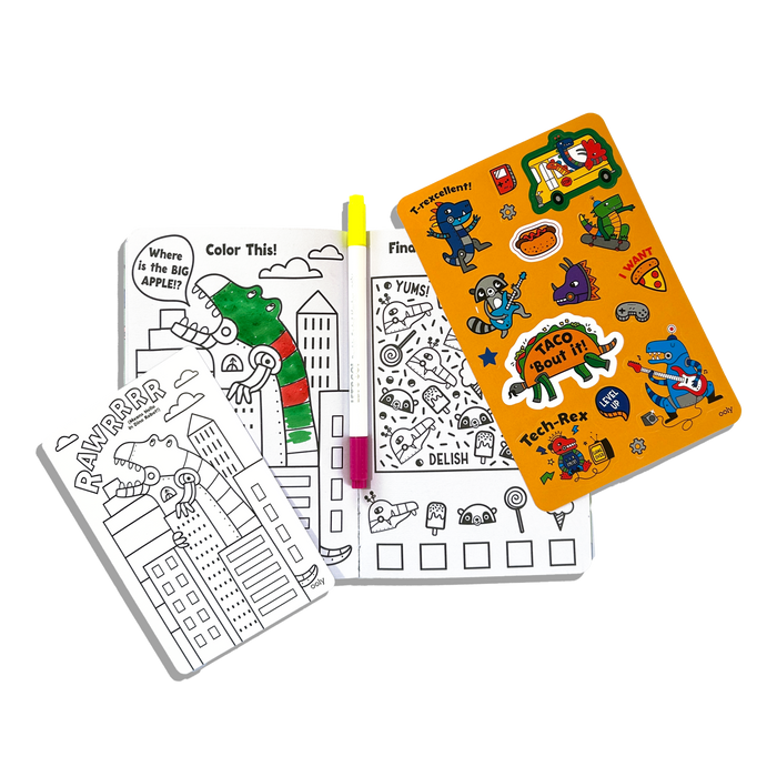 OOLY Let's Go! Robo Dinos Activity & Coloring Kit