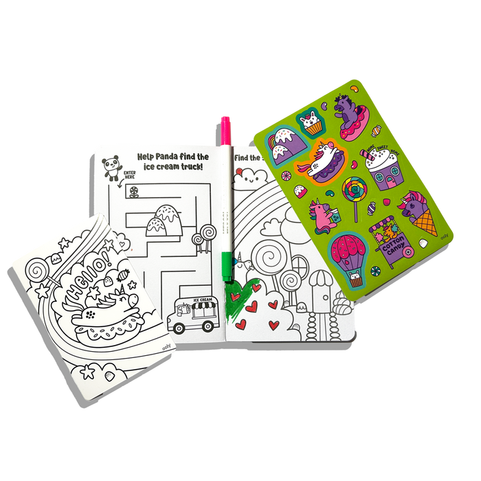 OOLY Let's Go! Unicorn Candy Town Activity Kit