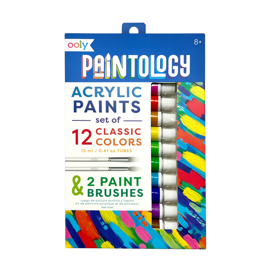 OOLY Paintology Acrylic Paint Set 12 Classic Colors